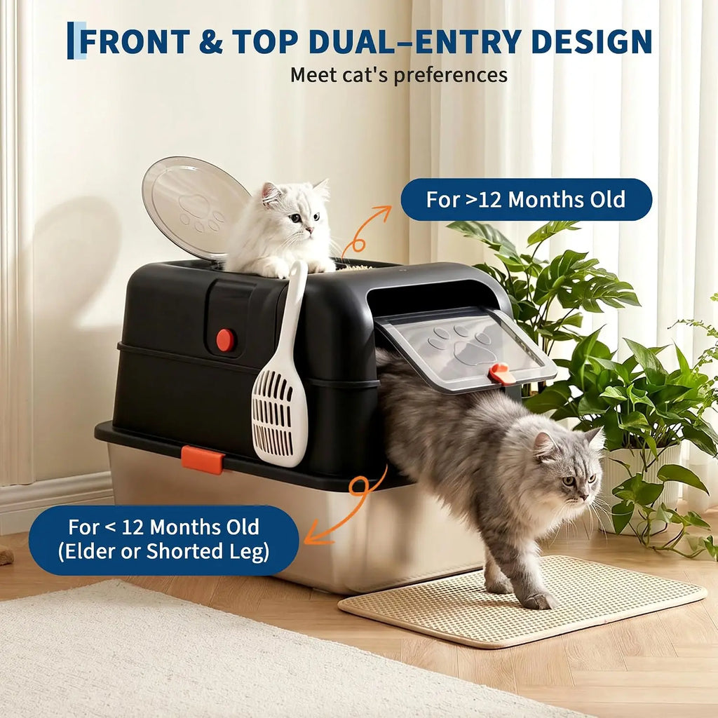 Non Stick Stainless Steel Cat Litter Box