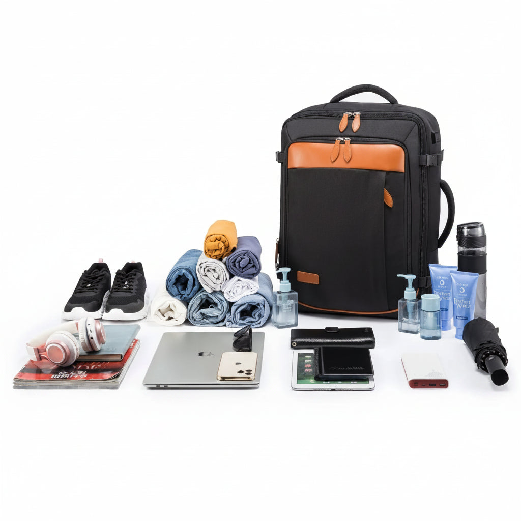 Unisex Waterproof Expandable Travel Luggage Backpack 8092