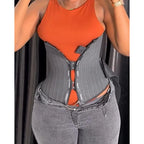 Women's Postpartum Firm Control Waist Trainer Vest Black