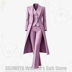 Women's Tailored Two-Piece Blazer and Pants Suit