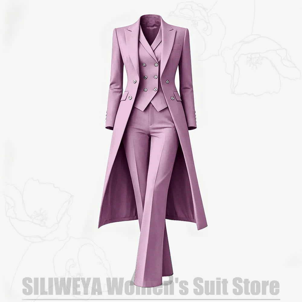Women's Tailored Two-Piece Blazer and Pants Suit