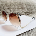 Women's Trendy Round Geometric Metal Oversized Sunglasses