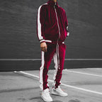 Men's Casual Velvet Jacket and Pants Tracksuit Set
