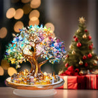 Tree of Life Gemstone Acrylic Statue and Tabletop Ornament