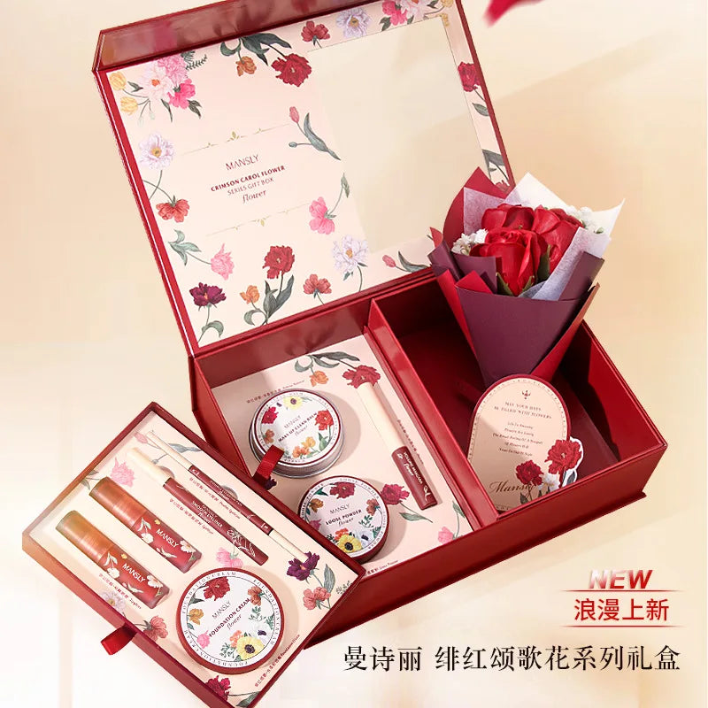 Crimson Carol Flower Series Valentine's Day Makeup Gift Set