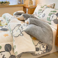 Thick Warm Lamb Fleece Blanket and Soft Milk Fleece Comforter