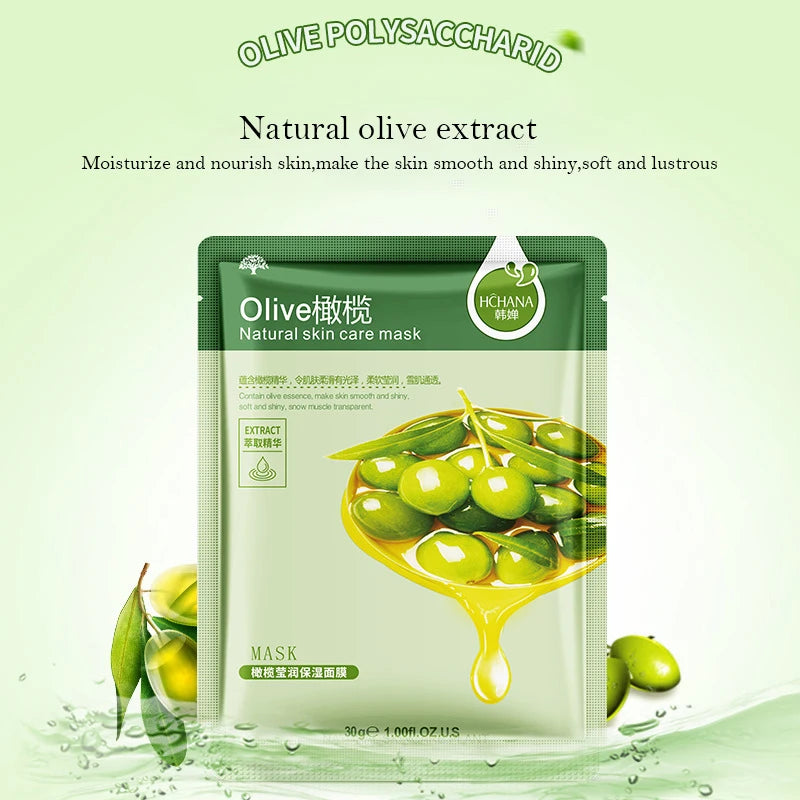 30pcs Fresh Fruits Facial Mask Set Moisturizing Hydrating Skincare