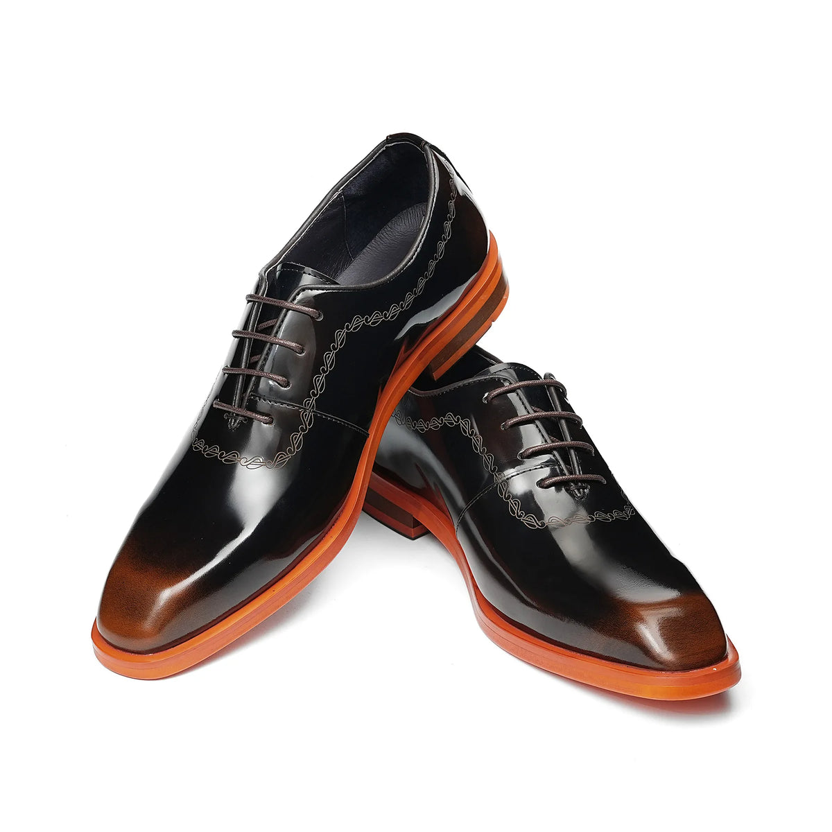 Men's Genuine Leather Low Top Dress Derby Oxfords