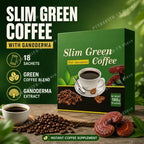 Slim Green Coffee Ganoderma Herbal Supplement 18 Sachets 6.3 oz