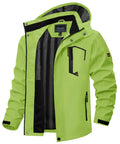 Men's Lightweight Waterproof Hooded Outdoor Hiking Rain Jacket TJ589