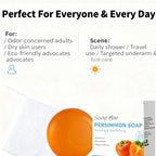 Unisex Japanese Persimmon Deodorizing Cleansing Soap Bar 3.5 oz