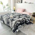 Thick Warm Faux Rabbit Fur Blanket and Soft Plush Throw