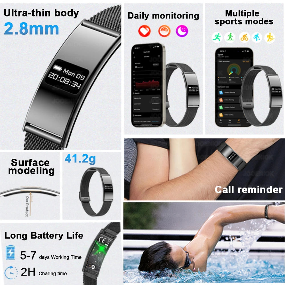 Waterproof Fitness Tracker Smart Band and Health Monitor Smartwatch