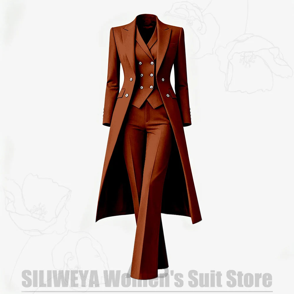 Women's Tailored Two-Piece Blazer and Pants Suit