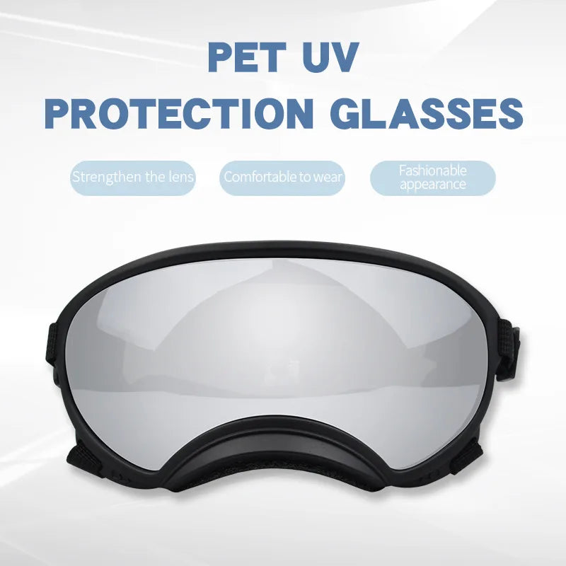 Dog Fashion Sports Sunglasses with Adjustable Strap Anti-Fog Pet Goggles