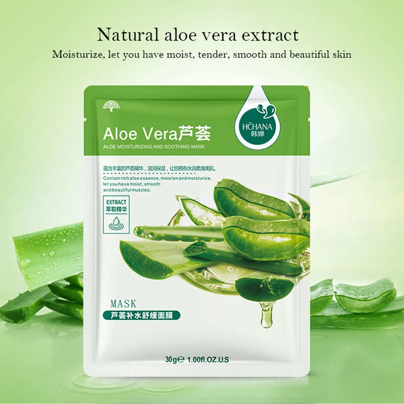 30pcs Fresh Fruits Facial Mask Set Moisturizing Hydrating Skincare