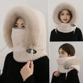 Women's Thermal Plush Hood Scarf & Mask Set