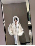 Women's Thick Warm Hooded Faux Fur Coat