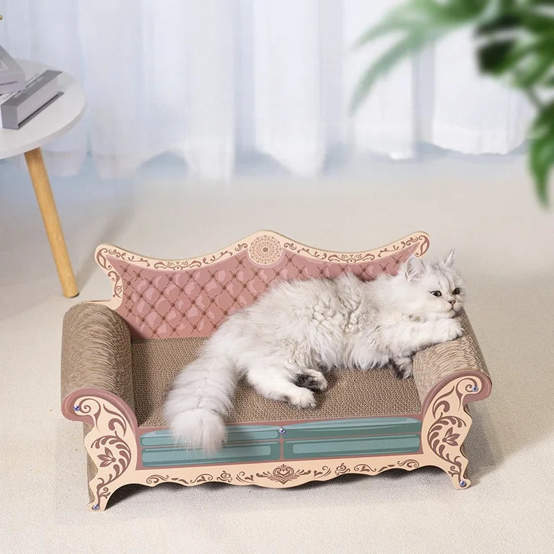 Wear-Resistant L-Shaped Vertical Cat Scratching Board Bed Sofa