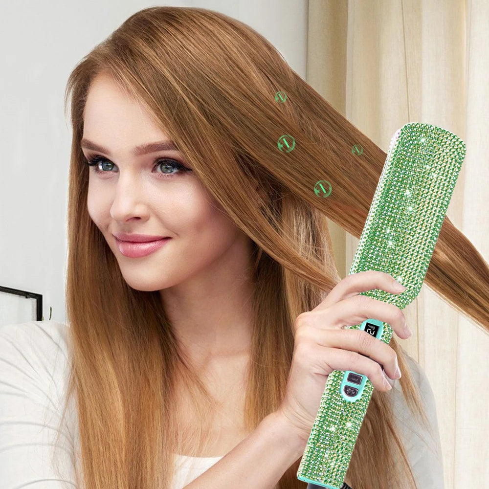 RUCHA Tourmaline Ceramic Hair Straightener 2-inch Titanium Flat Iron