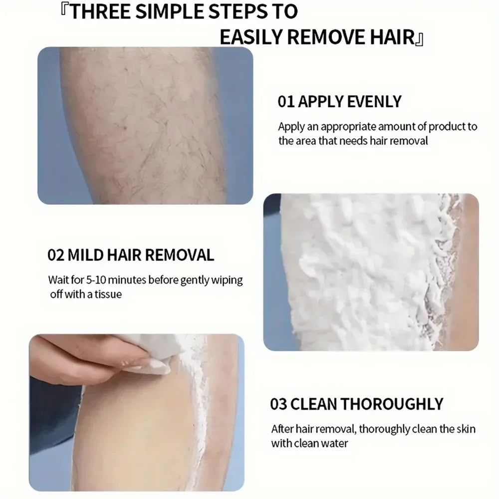 Men's Painless Mild Depilatory Hair Removal Cream 2.1 oz
