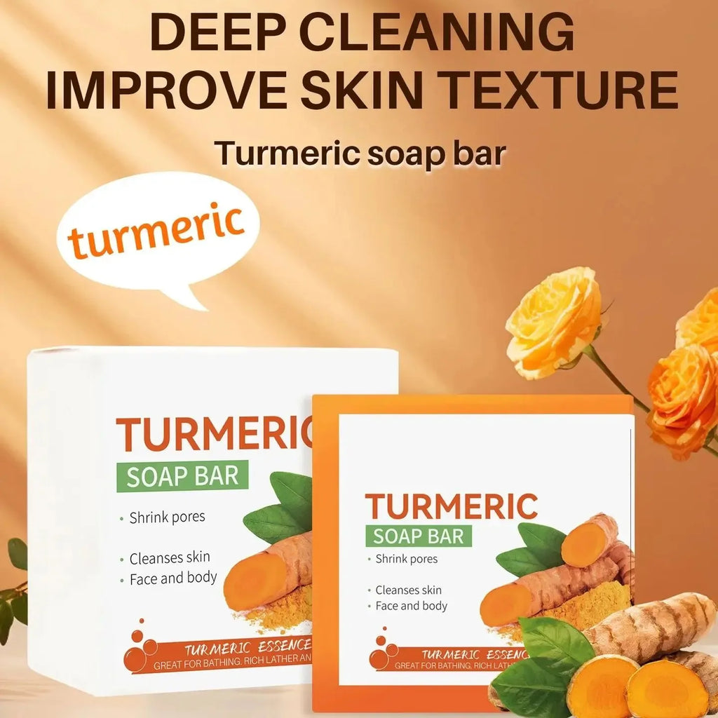 Unisex Natural Turmeric Brightening Cleansing Soap Bar
