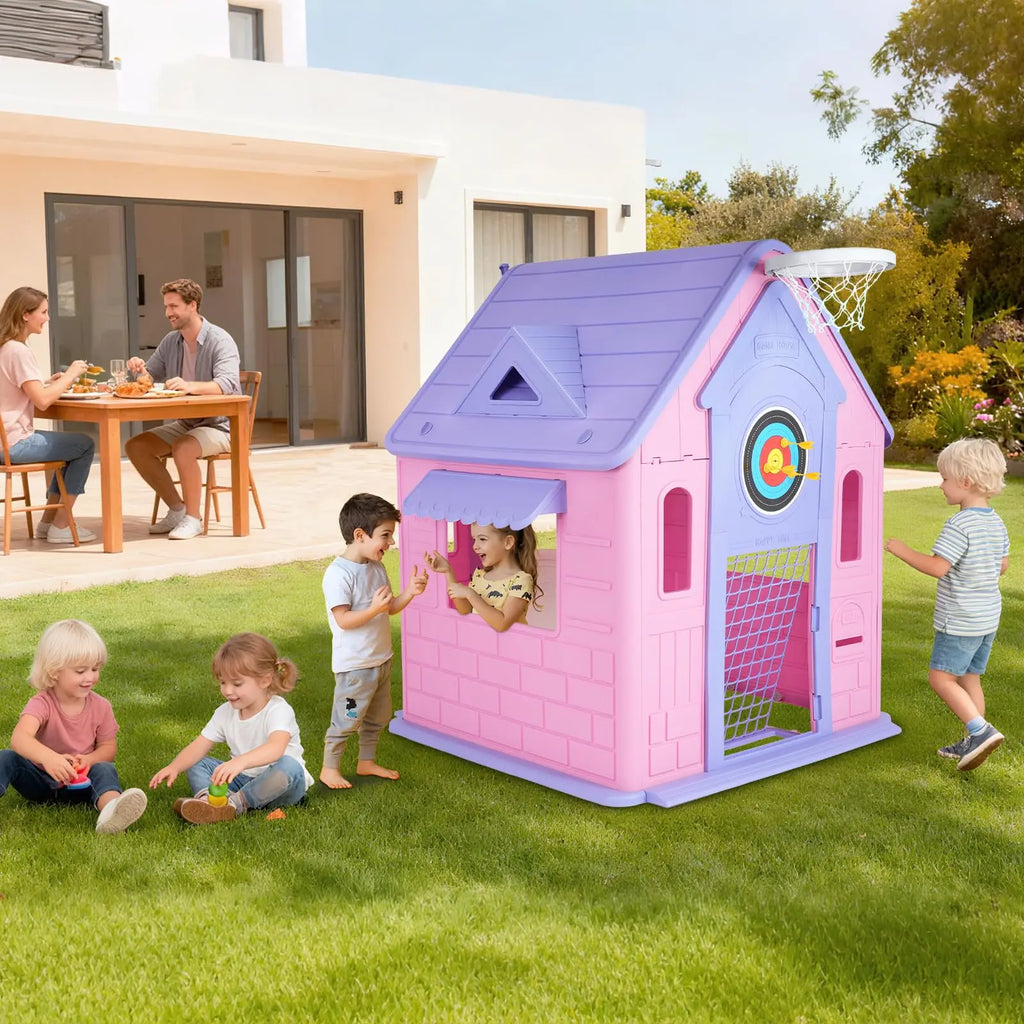 Kids 5 in 1 Sports Activity Cottage Playhouse Toy Set