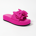 BCEBYL Women's Bow Fish Mouth Sandals Casual Thick-Soled Summer Slippers