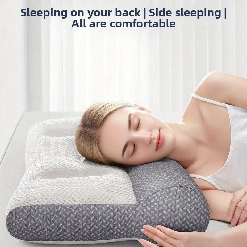 Ergonomic Zoned Traction Cervical Pillow Neck Support Grey