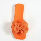 Women's Bowknot Flat Sandals Lightweight Comfortable Beach Shoes