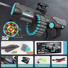 Dual Mode Electric Manual Soft Bullet Dart Blaster Toy Gun with Scope