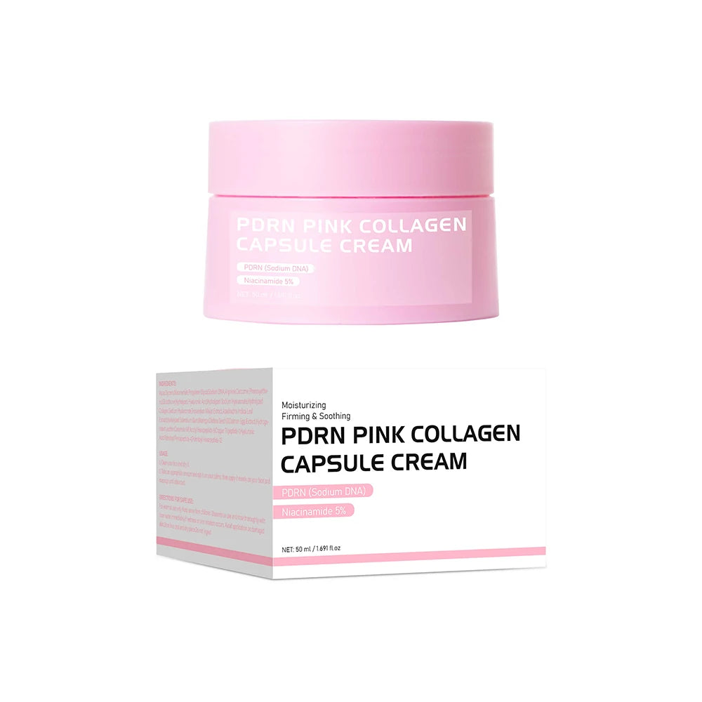 Unisex PDRN Pink Collagen Capsule Hydrating Face Cream