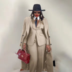 Men's Tailored Three-Piece Blazer Vest and Pants Suit