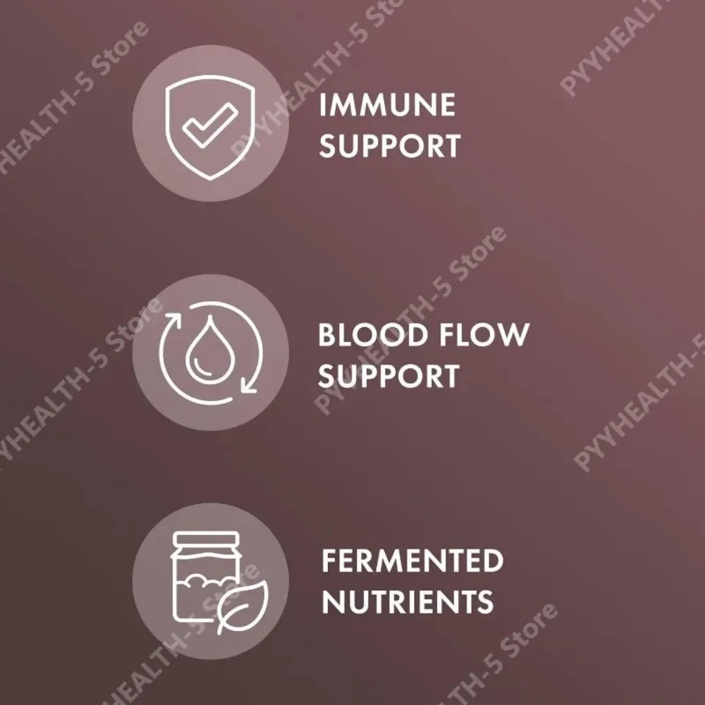 Fermented Black Garlic Capsules and Herbal Antioxidant Supplement