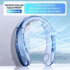 Portable Bladeless Hanging Neck Fan with LED Digital Display