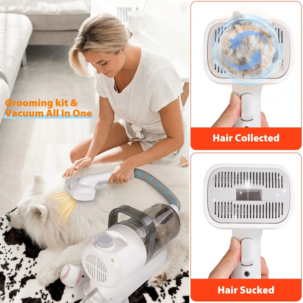 Dog Grooming Vacuum Kit with 2.4-Quart Dust Cup
