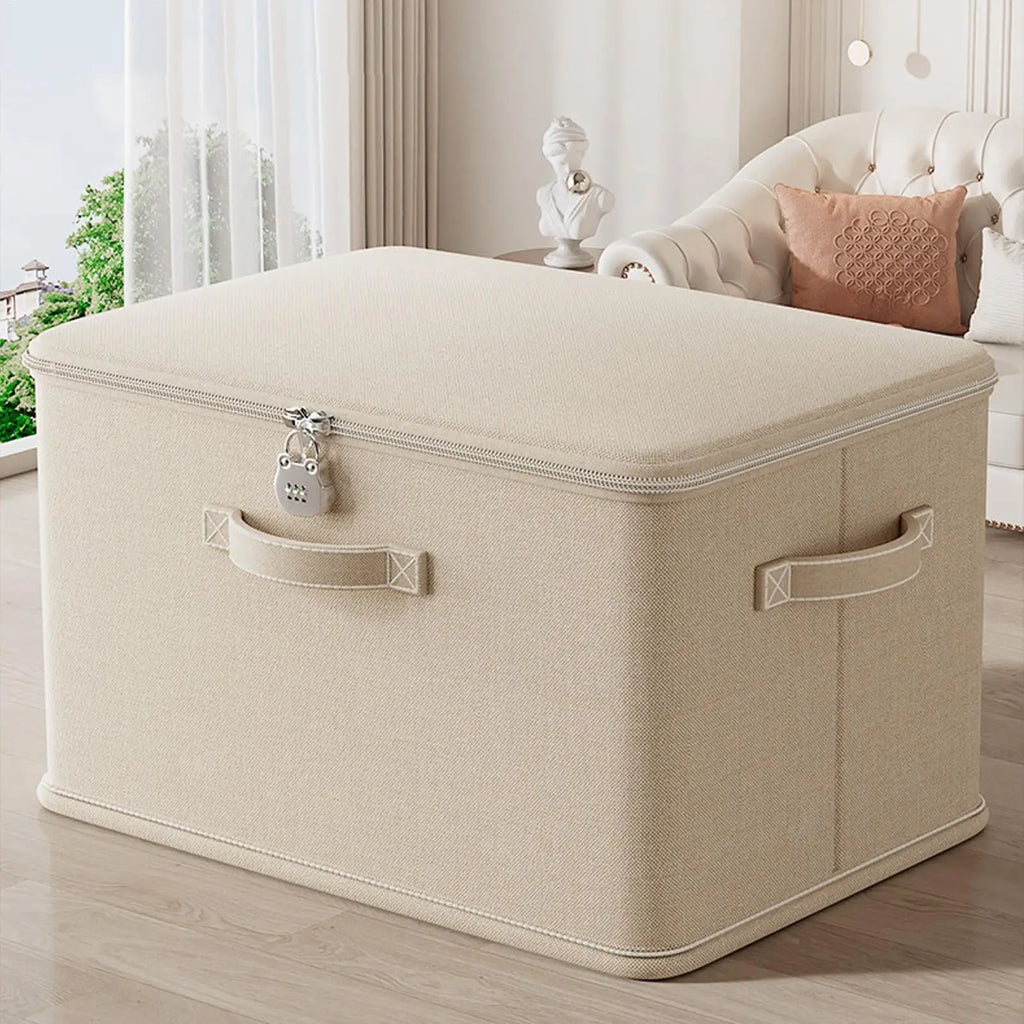 Large Stackable Storage Box with Combination Lock and Handle
