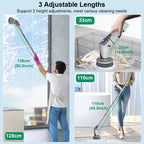 Cordless Electric Spin Scrubber with Adjustable Extension Handle
