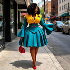 Women's Blazer Skirt Suit Two-Piece Set