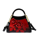 Women's Rhinestone Floral Dumpling Tote Bag