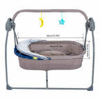 Foldable Baby Cradle Swing and Electric Rocking Bassinet