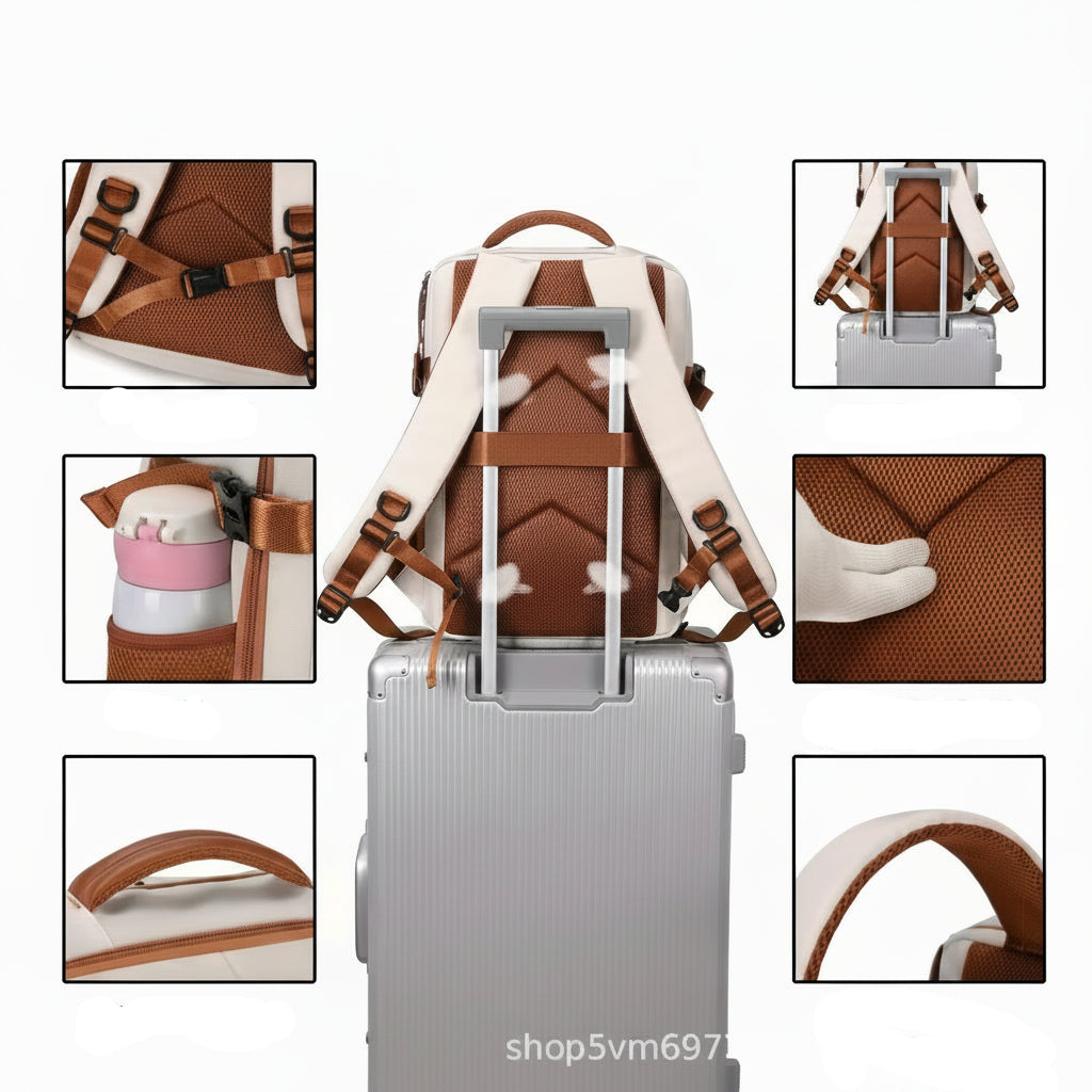 Unisex Casual Nylon Large Capacity Laptop Travel Backpack 2521