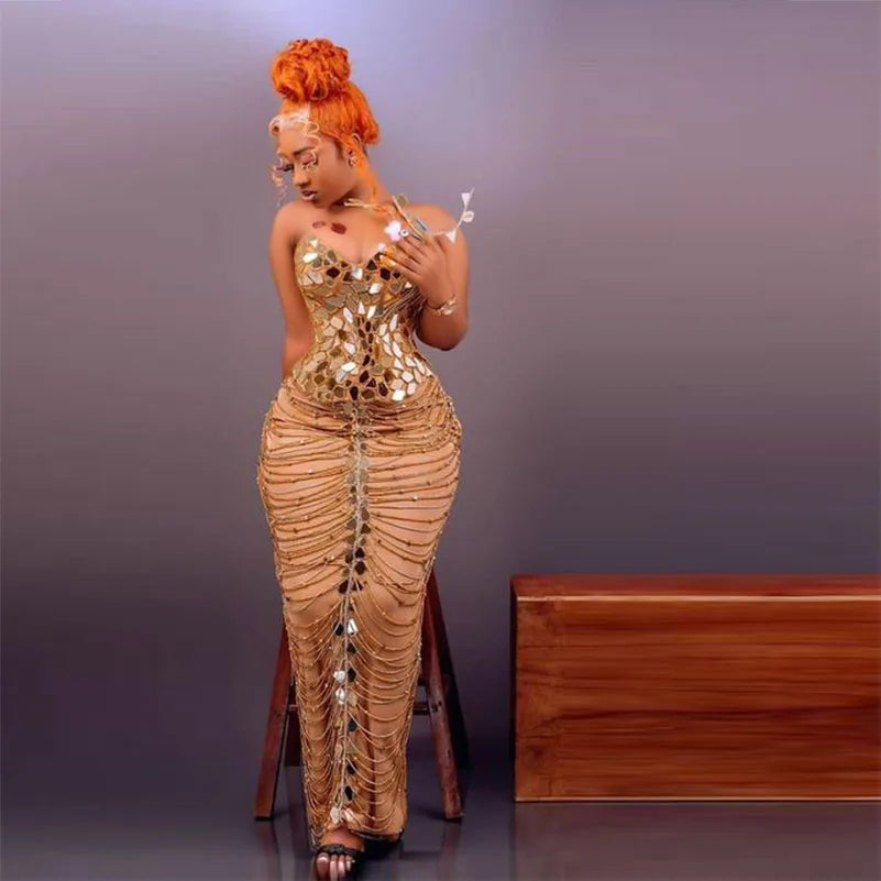 Women's Sparkly Mermaid Prom Evening Dress