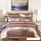 European Satin Jacquard Duvet Cover and Smooth Bedding Set