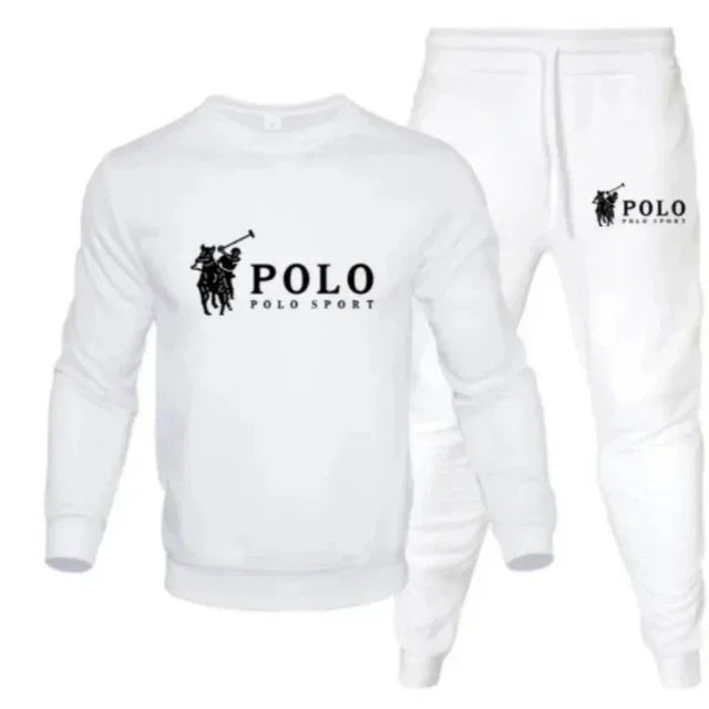 Men's Casual Crewneck Sweatshirt and Jogger Pants Tracksuit Set
