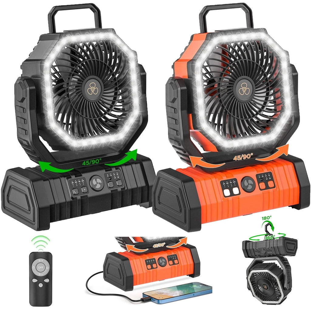 20000mAh Portable Camping Fan and Rechargeable Tent Light