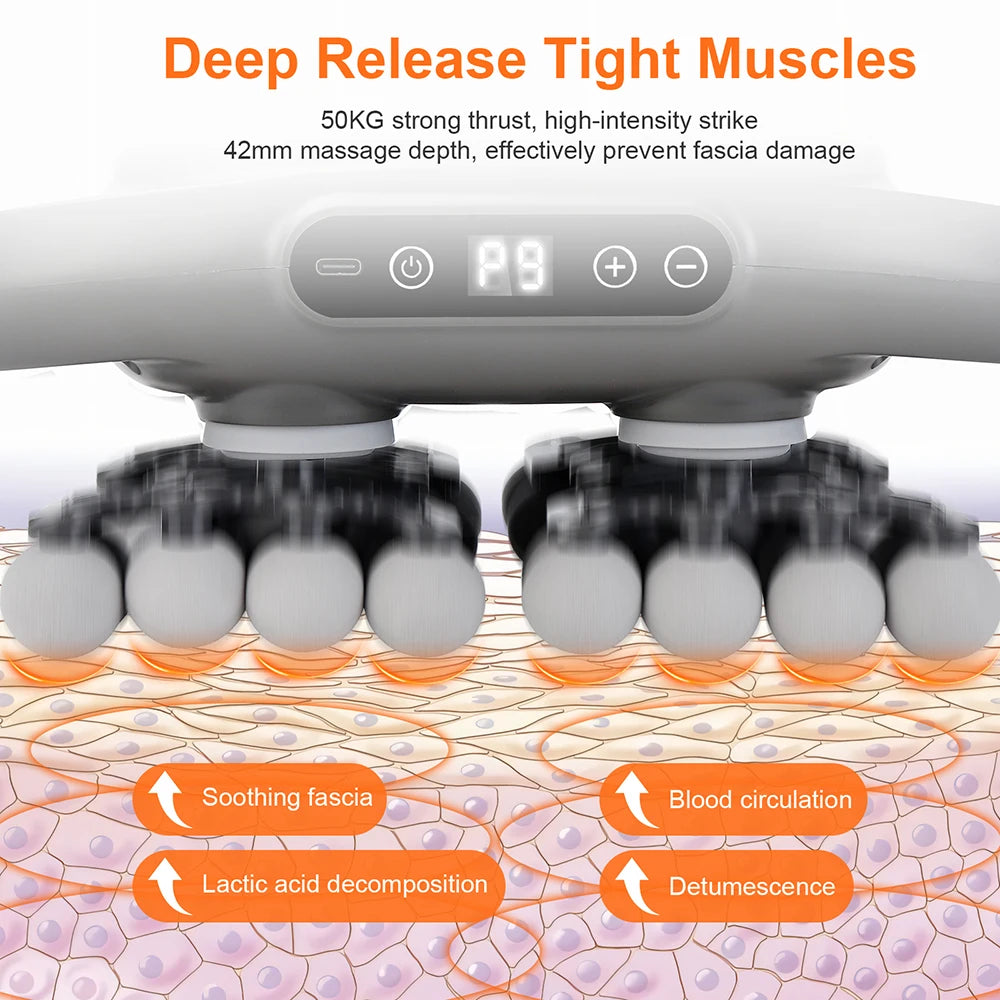 42-Head Cordless Percussion Muscle Massage Gun 1.65in Stroke