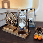 Retro Ferris Wheel Quicksand Hourglass Figurine and Desktop Tabletop Ornament