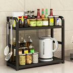 2 Tier Metal Countertop Shelf and Multipurpose Kitchen Storage Organizer