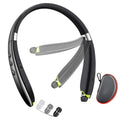 Foldable Bluetooth Neckband Headset and Retractable Wireless Headphones